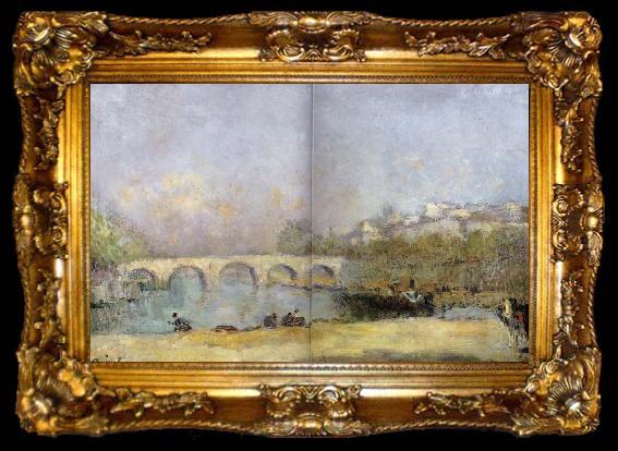 framed  Albert Lebourg Pont Marie a Paris, ta009-2